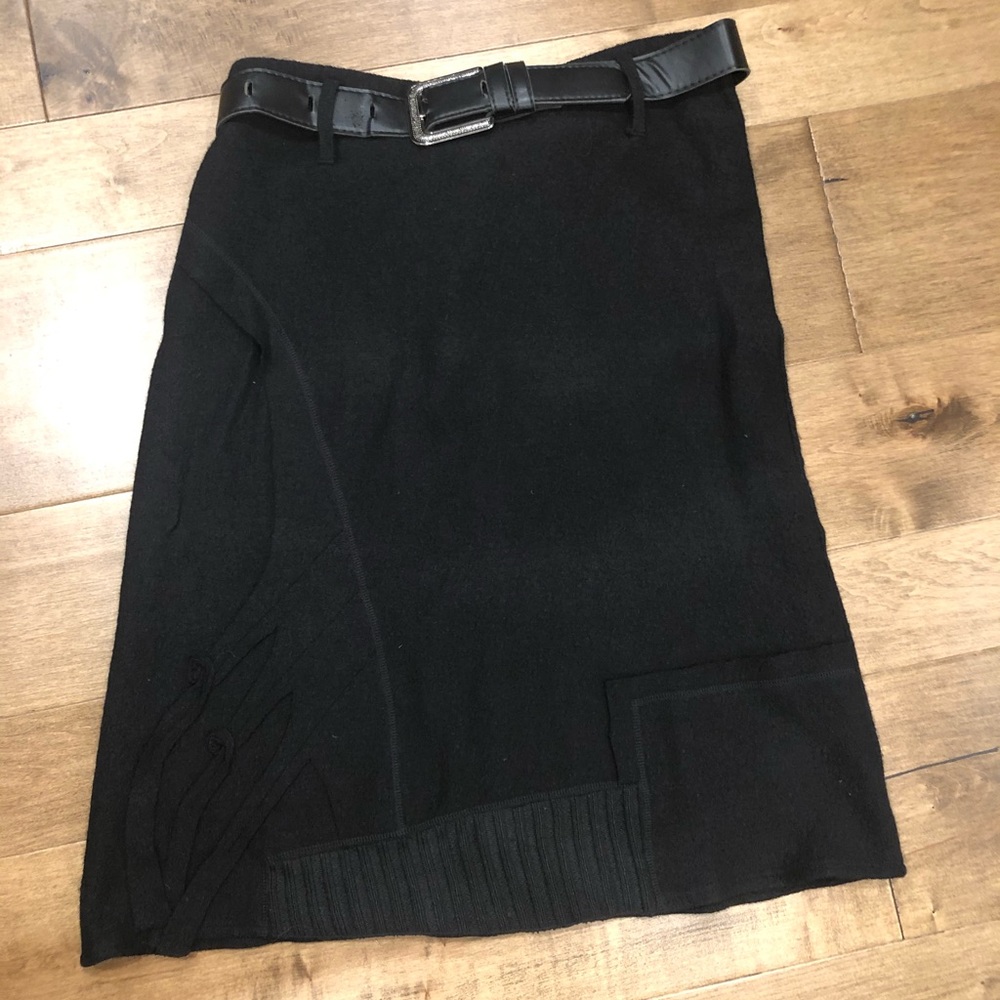 Black wool skirt.  Size 10